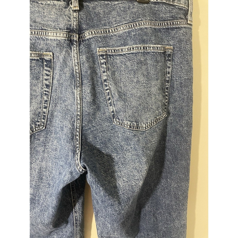 GAP 90s Loose Jeans Slouchy Y2K Grunge Pockets Medium Acid Sz 16 Raw Fringe Hem - Picture 7 of 7